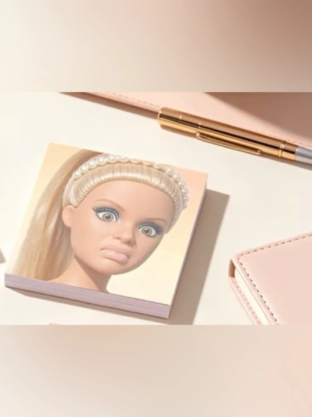 Funny Doll Face Sticky Notes - 50 Sheets